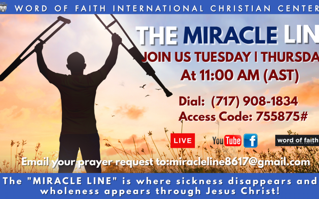 The Miracle Line – Thursday’s at 11:00 am – with Evangelist Sharon L. Walker